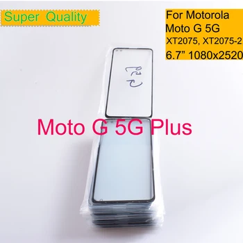 10 kom./lot Za Motorola Moto G 5G Plus XT2075 Zaslon Osjetljiv na dodir Prednji Vanjski Stakleni Poklopac Objektiva Za Moto G 5G Plus LCD-staklo S OSA