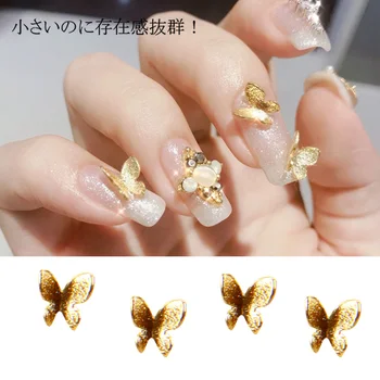 100pc Japanski ukrasi za nokte lijepe slatka 3D mat leptir metalni nakit za nokte pedikerski salon trgovina lanca