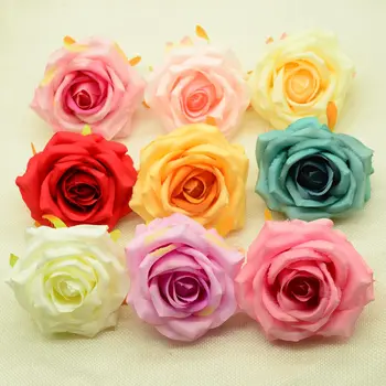 10шт Svilene Ruže Umjetno Cvijeće za Kućnog Svadbeni Nakit Pribor Diy Valentinovo Poklon Kutija Lažni Plastike