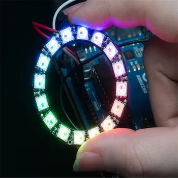 16 bita RGB led prsten - 16 x WS2812 5050 RGB LED s ugrađenim upravljačkim programima, kompatibilno sa Arduino