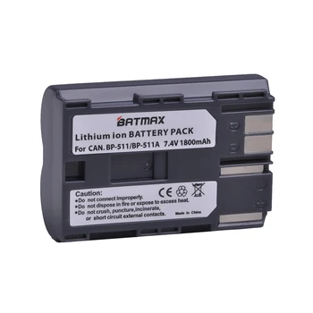 1800 mah baterija BP-511 BP-511A BP-511A Baterije za Canon BP-511, BP-511A, BP511, BP511A i EOS 5D, 10D, 20D, 30D, 40D, 50D Baterije