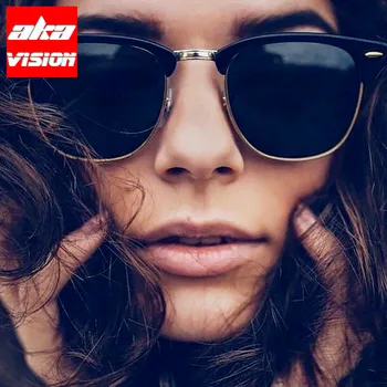 AKA VISION 2021 Luksuzne Ženske Sunčane Naočale Retro Sunčane Naočale za Žene/Muškarce Luksuzne Marke Naočale Gospodo Rimless Lunette Soleil Femme