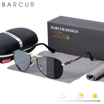 BARCUR Photochromic Sunčane Naočale Visoke Kvalitete Gospodo Marke Dizajnerske Polarizirane Sunčane Naočale Za Vožnju Muške Sunčane Naočale UV400