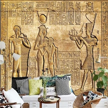 beibehang Običaj Netkani Wallpaper HD Egipatska Reljefnih Freska Mitologija TV Pozadina Zida