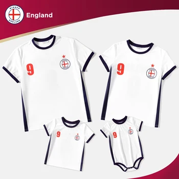 Bijele nogometne majice PatPat Family s kratkim rukavima i dezena (Engleska)