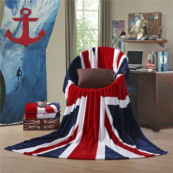 Britanska Zastava američke Zastave Deke Флисовое Tanki Jorgan posteljine, Prekrivača za Odrasle Djece na razvlačenje Baca Pokrivač