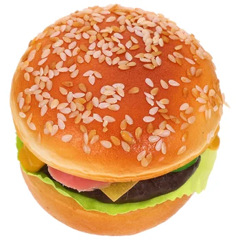 Burgerfake Umjetna Modela Rekvizite Rekvizite Kruh Igračka Kuhinja Simulacija Pu Igrati Fotografija Hamburgere Igračke Prikaz Umjetna Nemirna