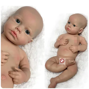 CatDoneca 45 cm Bebe Reborn Cijeli Tvrdi Silikon LouLou Reborn Baby Boy De Corpo Silicone Inteiro Tijelo Puni Silione Lutka DIY Lutka