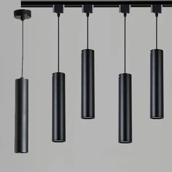Cilindar LED Trag Viseće Svjetiljke Duge Cijevi Žarulje 5 W Kuhinja s Blagovaonicom Shop Bar Dekor Kabel Željeznički Stropni Stropni Reflektor Lampa