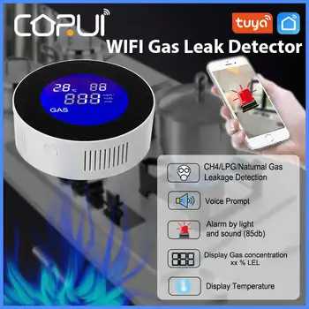 CoRui Smart WiFi Bežični Detektor Plina DC5V Prirodni Plin Zapaljiv Plin Detektor Istjecanja Plina Aplikaciju za Praćenje Prehrane od Micro USB