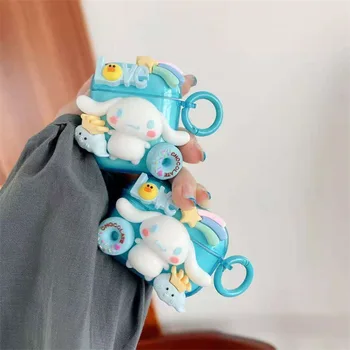 Crtani film Cinnamoroll 3D Lutka Slušalice, Zaštitna Torbica za Airpods 1 2 3 Kawaii Anime Bluetooth Bežične Torbica Za Slušalice Pokloni Igračka