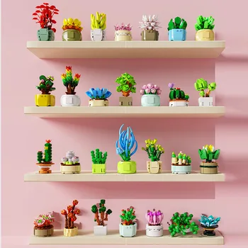 DIY Biljke Sukulenti Kaktus Гипсофила Bonsai Drvo Vrtovi Romantične Gradivni Blokovi Model Cigle Dječji Setovi Setovi Igračke