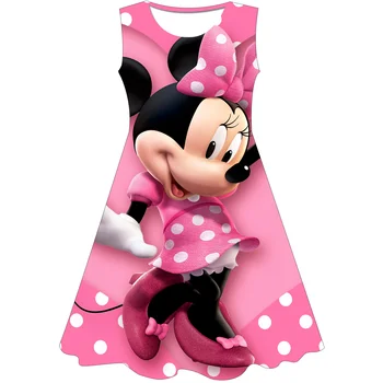 Djevojke Cosplay Crtani Odijelo Minnie Mouse Haljina Dječja Ljetna Haljina Princeze S Kratkih Rukava Dječji Rođendan u 3D Odijevanje