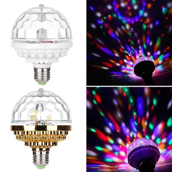 E27 Rotirajući Čarobnu Kuglu Svjetla Mini RGB Projekcija Lampa Večernje DJ Disco Kugla Žarulja Za Prostorije Kluba Led Projektor S Čarobnim Učinkom