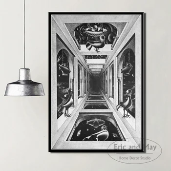 Escher Nestvarno Geometrijski Moderna Slika Na Platnu Plakati I Ispisuje Slike Na Zid Apstraktne Dekorativni Home Dekor Квадро