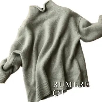 fat free pulover s visokim воротом, ženski pulover, džemper, pletene majice