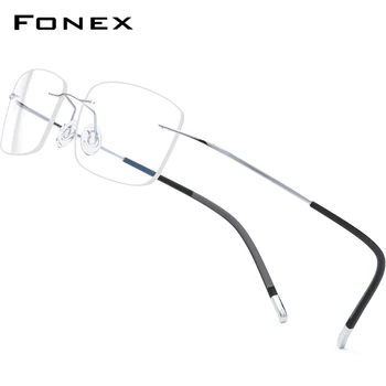 FONEX Titan Rimless U Okvirima Gospodo 2021 Nove Naočale bez okvira Na Recept Ženske Optički Naočale Za Kratkovidnost 9203
