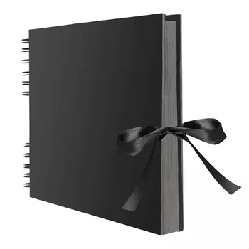 Foto 80 Crnih Stranica Knjige Kartice Formata A4 Iz Kraft-Papir DIY Scrapbooking Slika Vjenčanje je Dan Rođenja Dječji Dar