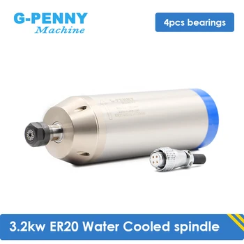 G-Penny 3.2 kw Motor vretena s vodom hlađen, 4 kom. Ležajevi 0.01 mm Točnost 220 v/380 v Vodeno hlađenje 3.0 kw D = 100 mm Graviranje CNC