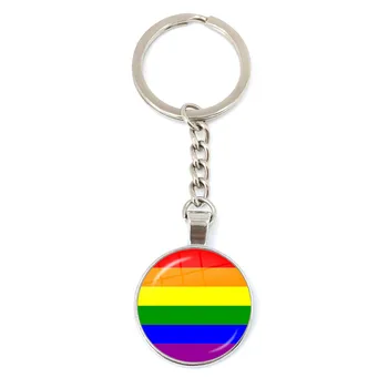 Gay Lesbian Ponos Rainbow Stakleni Krov Privjesak Privjesak Auto Privjesak Privjesci Privjesci Šarm Nakit Pribor Izravna Isporuka
