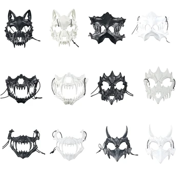 Halloween Lubanja Zmaj Maska Karnevalska Maska Kostura Cosplay Odijela Anime Cosplay Maska Za Lice Pokrivala Za Glavu Strahote Večernje Rekvizite