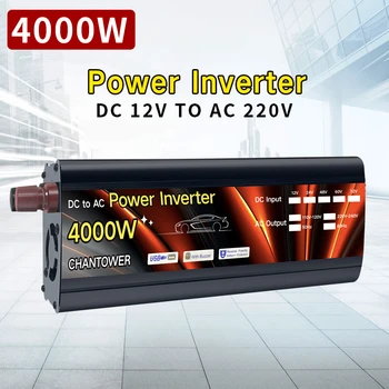 Inverter 12 220 Solar Inverter 1000 W 2000 W 3000 W 4000 W Prijenosni Transformator Napona Pretvarač Snage Traku Auto-Inverter