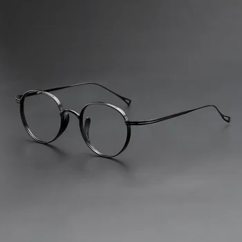 Japanski Naočale Ručni Rad U Okvirima Klasicni Ovalne, Okrugle kmn113 Od Čistog Titana Pluća Muške, Ženske Naočale Za Kratkovidnost Naočale Za Čitanje