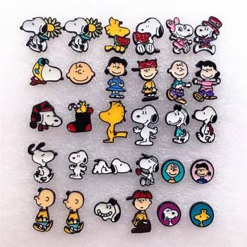 Kawai Kikiriki Snoopy Charlie Brown Woodstock Medo Crtani Slatka Lutka Naušnice od Legure Anime Pliš Igračku za Djevojke Poklon Za Rođendan