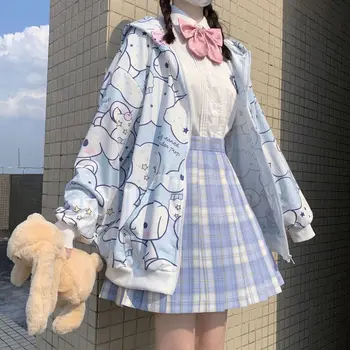 Kawaii Sanrio Moda Slatki Cinnamoroll Kaput Od Čistog Pamuka Crtani Anime Cinnamoroll Kardigan Slobodno Kaput Djevojka Studentica Poklon