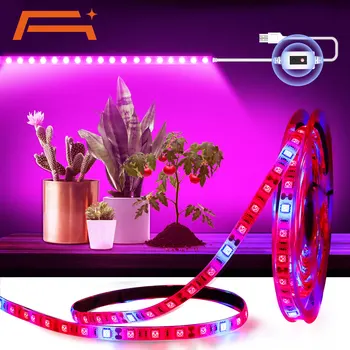 LED Lampa za Uzgoj Full USB, Led Trake za Uzgoj 0,5 m, 1 m, 2 m, 3 m, 2835 SMD, Led Fito-Traka za Sjeme, Biljke, Cvijeće