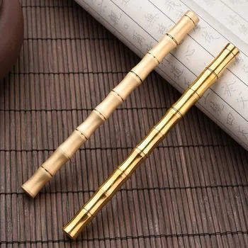 luksuzna kvalitetna bamboo poklon Olovka-Roller mat zlatna klasična латунная obrnuta Student Pribadača Celina