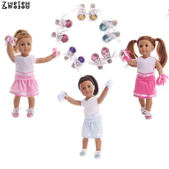 Lutkarska odjeća, 3 predmeta, oblik za lutkarsku navijačice sa šljokicama, cipele s Пентаклем za 18-inčni američke lutke i 43 cm, рожденной za generacije