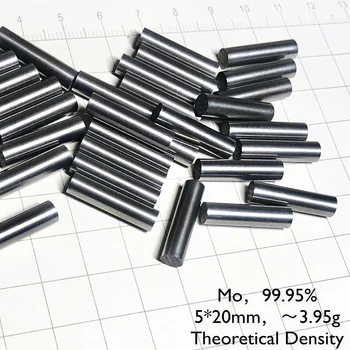 Metalni Molibdena 5x20 mm Cilindar Gustoća Kocke Mo99,95% Neto za Kolekciju Elemenata Ručno DIY Hobi Obrt 10x10x10 mm