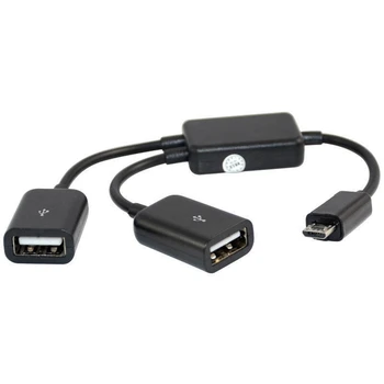 Micro USB zu 2 OTG Hub Adapter Kabel Dual Port Y Splitter für Tablet PC Telefon Kartenleser Maus Tastatur computer Komponente