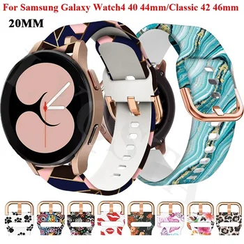 Novi 20 mm Remen za Samsung Galaxy Watch 4 40 mm 44 mm Pametni Satovi Silikonski Sportski Narukvica/Galaxy Watch 4 Klasična 42 mm 46 mm Remen