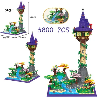 Novi 5800 KOM. Toranj Rapunzel, Model Dvorca, Kreativna Zgrada 