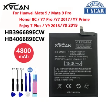 Originalni XVCAN HB406689ECW 4800 mah Bateriju Za telefon Huawei Mate 9 Honor 8C Y7 Pro 2017 Prime Enjoy 7 Plus Y9 2018 2019 Batteria