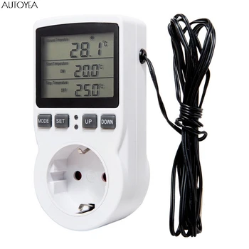 Pametan Termostat Kontrolor Digitalni Termostat 220 Sa Senzorom Regulator Temperature Za Grijanje Hlađenje Utičnica Termostat Timer