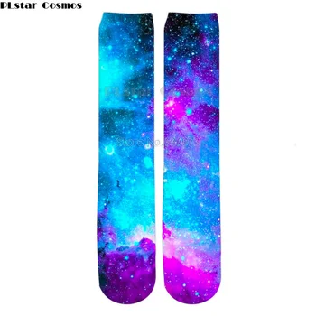 PLstar Cosmos 2019, Nove Modne Muške Čarape s 3D slikom Galaksije, Prostor Šarene Čarape sa po cijeloj površini Maglice, Muške/Ženske Svakodnevne Izravne čarape