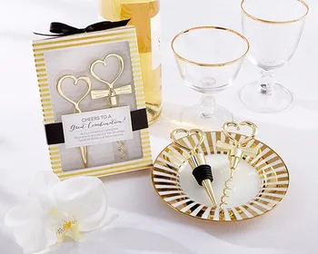 pokloni za svadbene zurke i pokloni za goste - Pozdravljam odlična kombinacija Zlatni vinski set vjenčanje suvenir 20 compl./lot