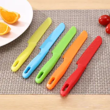 Set kuhinjskih noževa za djecu od 5 predmeta, Set plastičnih kuhinjskih noževa za malu djecu - Siguran Kuhinjski Noževi za djecu, Najlon kuhar nož, Voćni nož