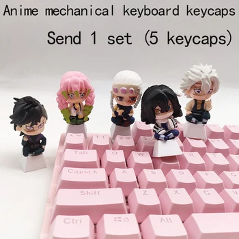 Slatka Anime PBT Kapice Za Ključeve Za Mehaničke Tipkovnice Crtani Kawaii Custom Artisan Keycap DIY Esc Kapice Za Ključeve Cherry Mx Pribor R4