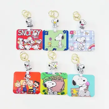 Snoopy Crtani Učenika Horizontalna Verzija Autobusne Karte Pristupa Kartice Zaštitni Poklopac Kawaii Anime Privjesak Torba za Rame za Djevojčice
