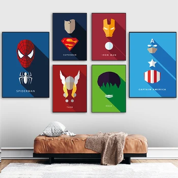 Superheroj Marvel Avengers Poster Vizije Iron Man Akvarel Platnu Zid Art Dekor Slike za Dnevni boravak Kućni Dekor