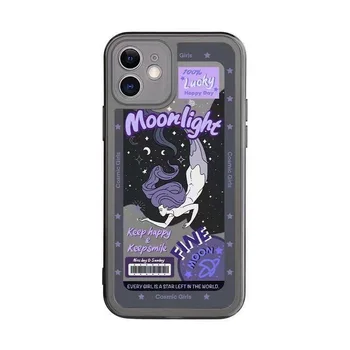Torbica Moonlight Sirena za iPhone 14 13 Pro Max Stražnji poklopac telefona za 12 Mini Pro 11 Max X XS XR 8 7 Plus SE 2020