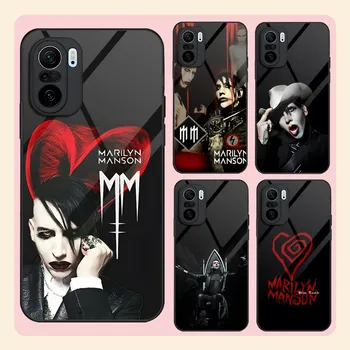 Torbica Za telefon Marilyn Manson od Kaljenog stakla Za Xiaomi 10 11T 12 10T 12x 11i Redmi Note 11 9T 9A 9 8 11S Pro Poco F3 Torbica