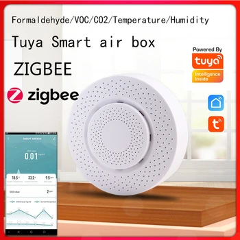 Tuya Zigbee 3,0 Pametan Zračni Spremnik Formaldehid LOS Ugljični Dioksid Senzor Temperature, Vlažnosti Automatizacija Detektor Alarmni