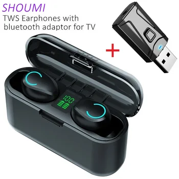 TWS Slušalice su Bežične Stereo Vodootporan CVC Шумоподавляющие Slušalice s Mikrofonom Ležište za Punjenje Bluetooth Adapter, Slušalice za Telefon TV