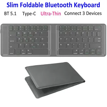 Ultra-tanki clamshell to Sklopivi Sklopivi Sklopivi Bluetooth Tipkovnica za Windows na Android, mac, ios za ipad, računala, tablet RAČUNALA, tipkovnice telefona