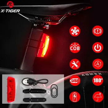 X-Tiger Biciklistička dugo Svjetlo Inteligentni Automatski Start/Stop Senzor Kočnice Biciklistička Fenjer IPx6 Vodootporan USB Punjenje Led Svjetiljka Biciklistička dugo Svjetlo